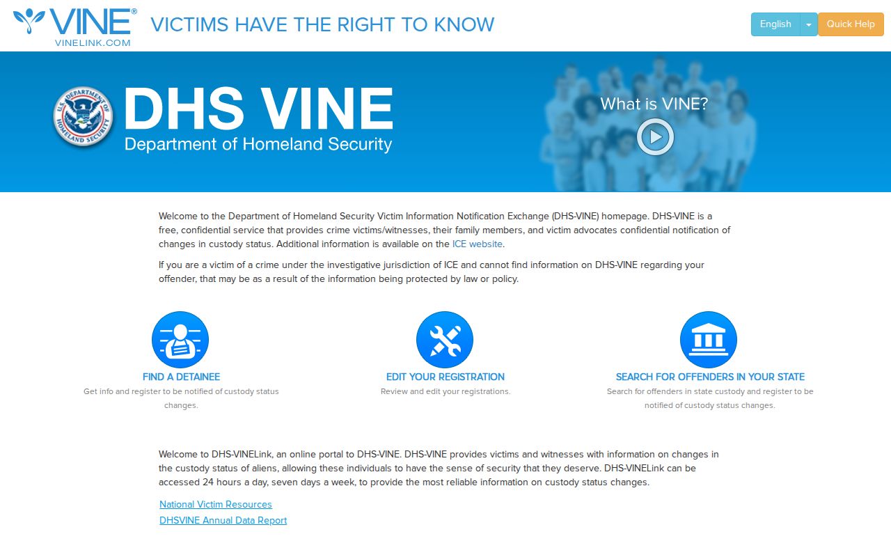 DHS VINE separate from Twin Falls County arrest alerts